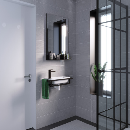 Консоль подвесная Grossman МЕТРИС-50 см, полотенцедержатель слева справа